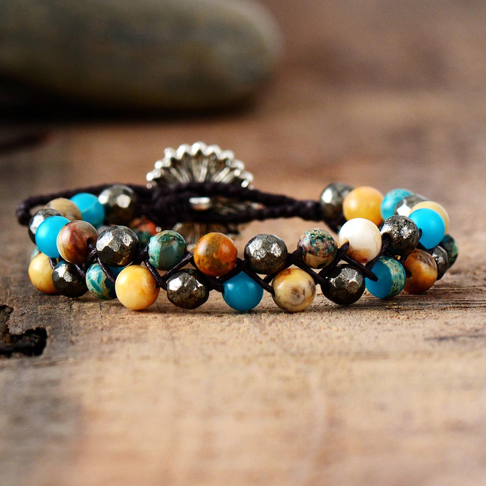 Bracelet de protection et de courage en jaspe