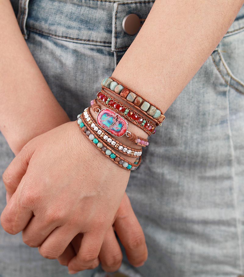 Bracelet de tranquillité en jaspe pour soulager le stress