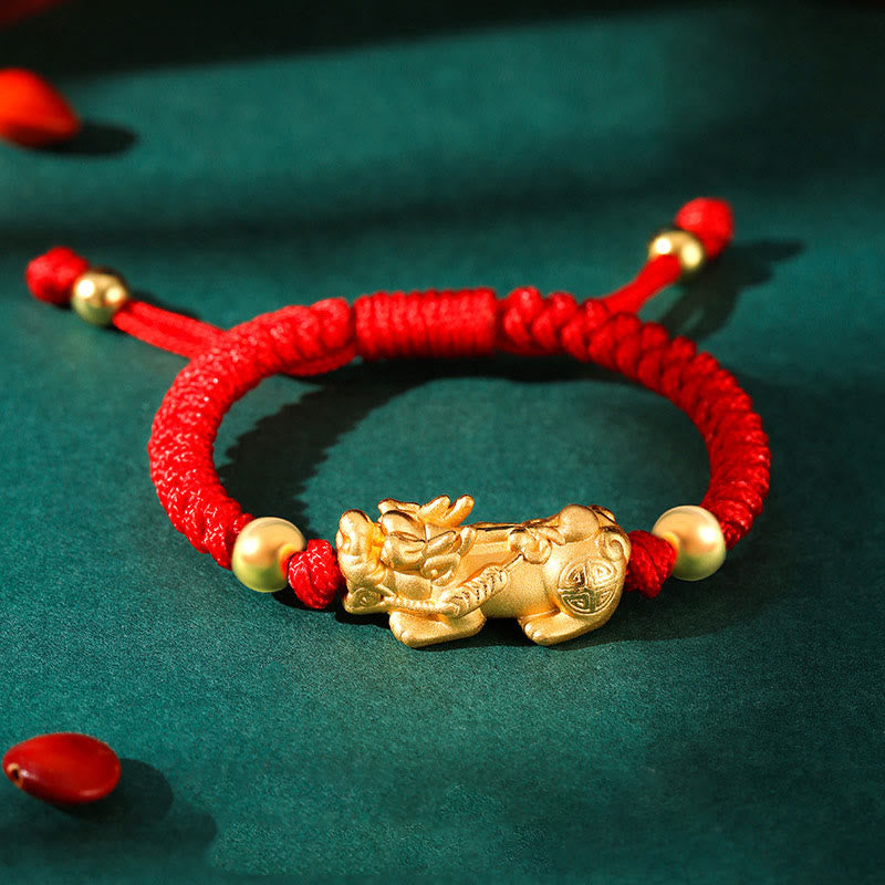 Bracelet Pixiu pour enfants en argent sterling 999 avec nœud King Kong pour la protection