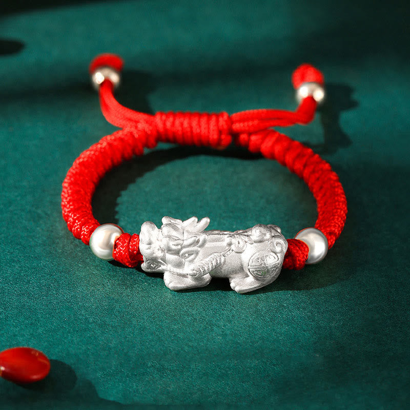 Bracelet Pixiu pour enfants en argent sterling 999 avec nœud King Kong pour la protection