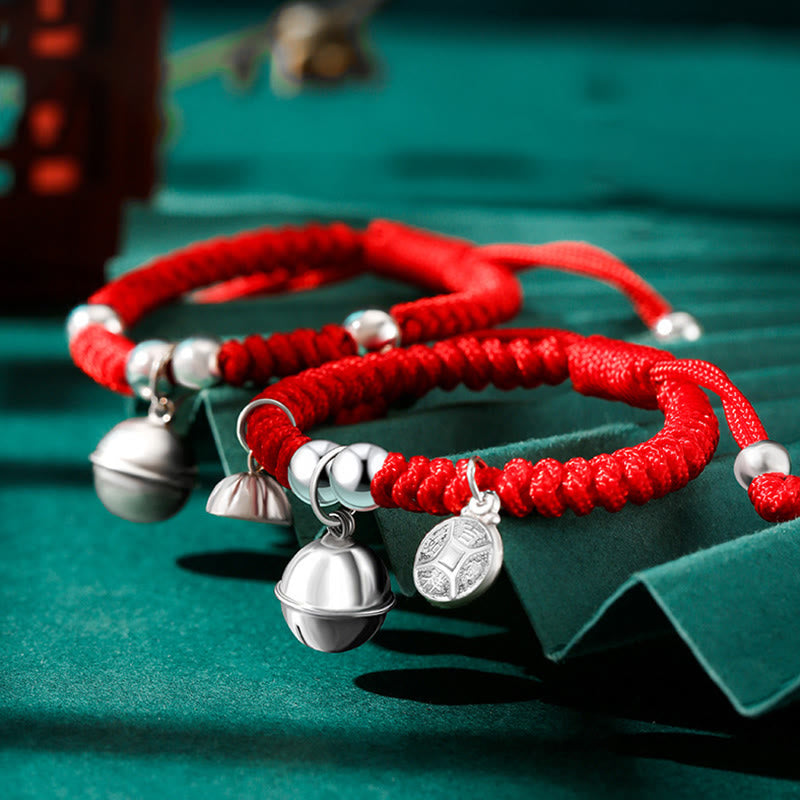 Bracelet spirituel en argent sterling pour enfants avec breloque personnage Fu