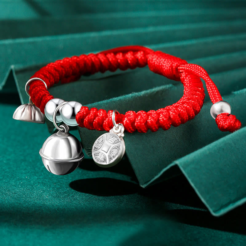 Bracelet spirituel en argent sterling pour enfants avec breloque personnage Fu