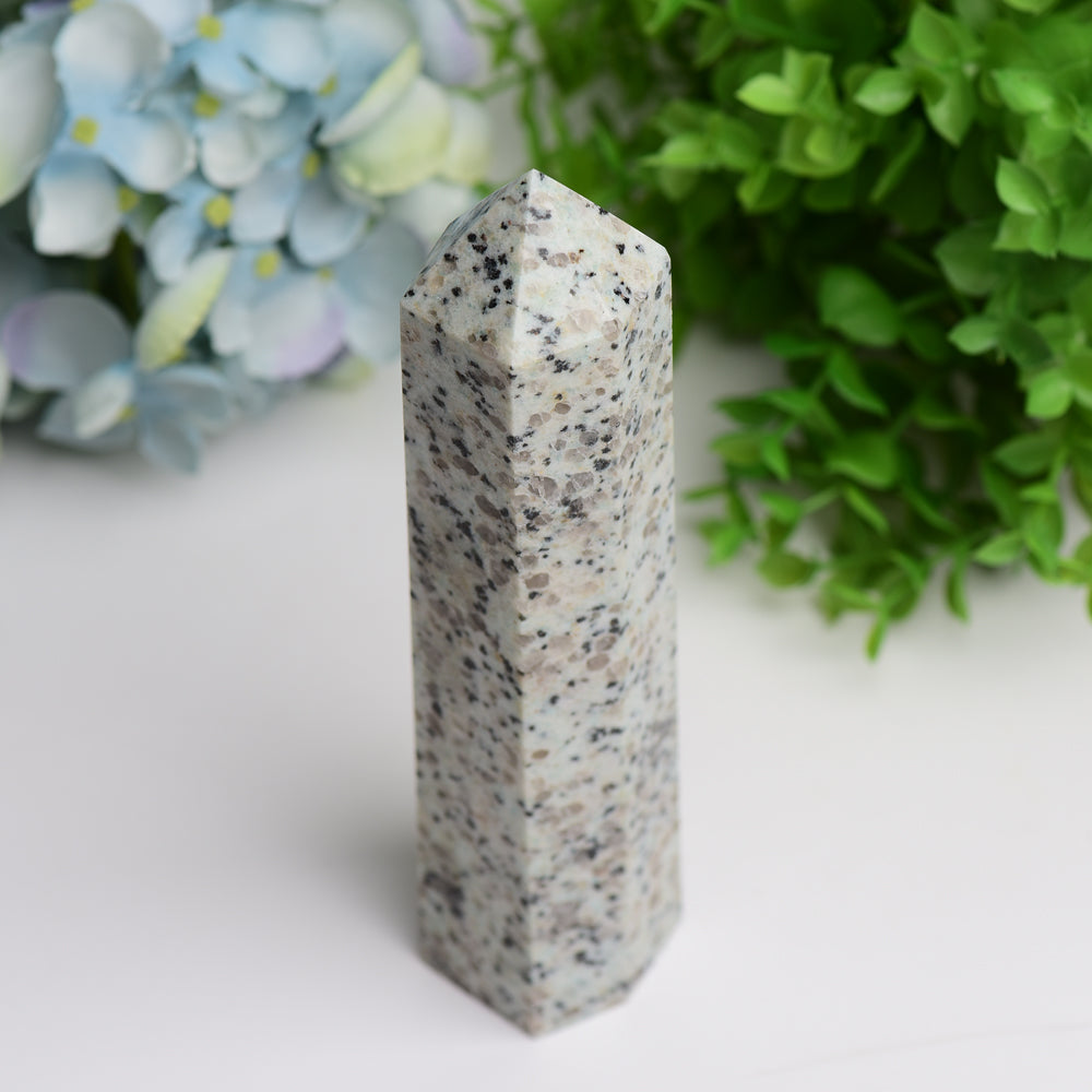 Kiwi Jasper Crystal Tower 6-8 inch for Healing & Energy