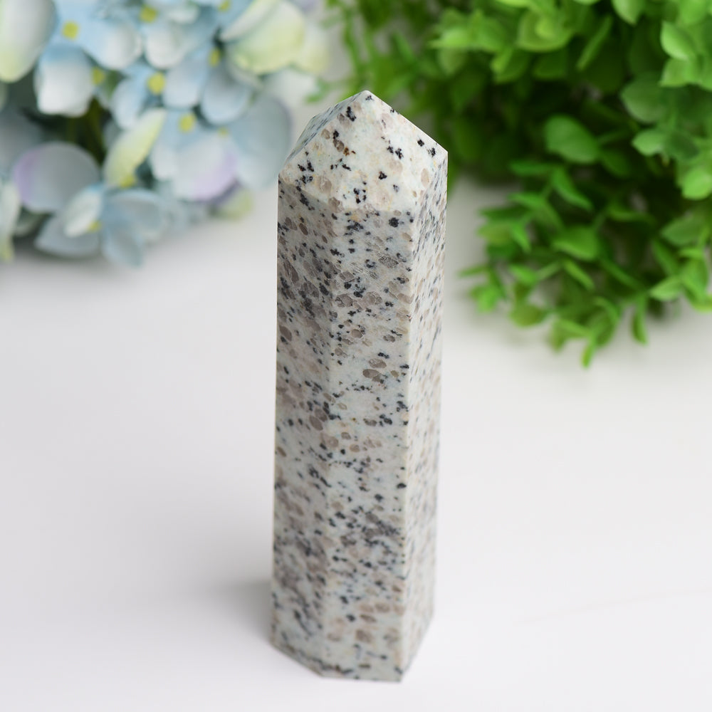 Kiwi Jasper Crystal Tower 6-8 inch for Healing & Energy