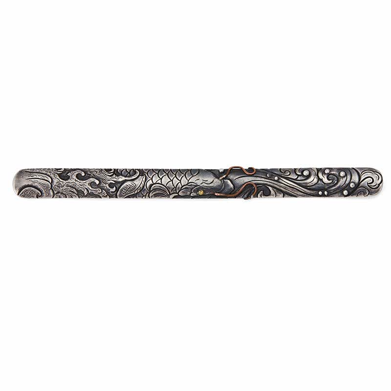 Bracelet poisson koï en argent sterling 999 et or 990 pour la chance