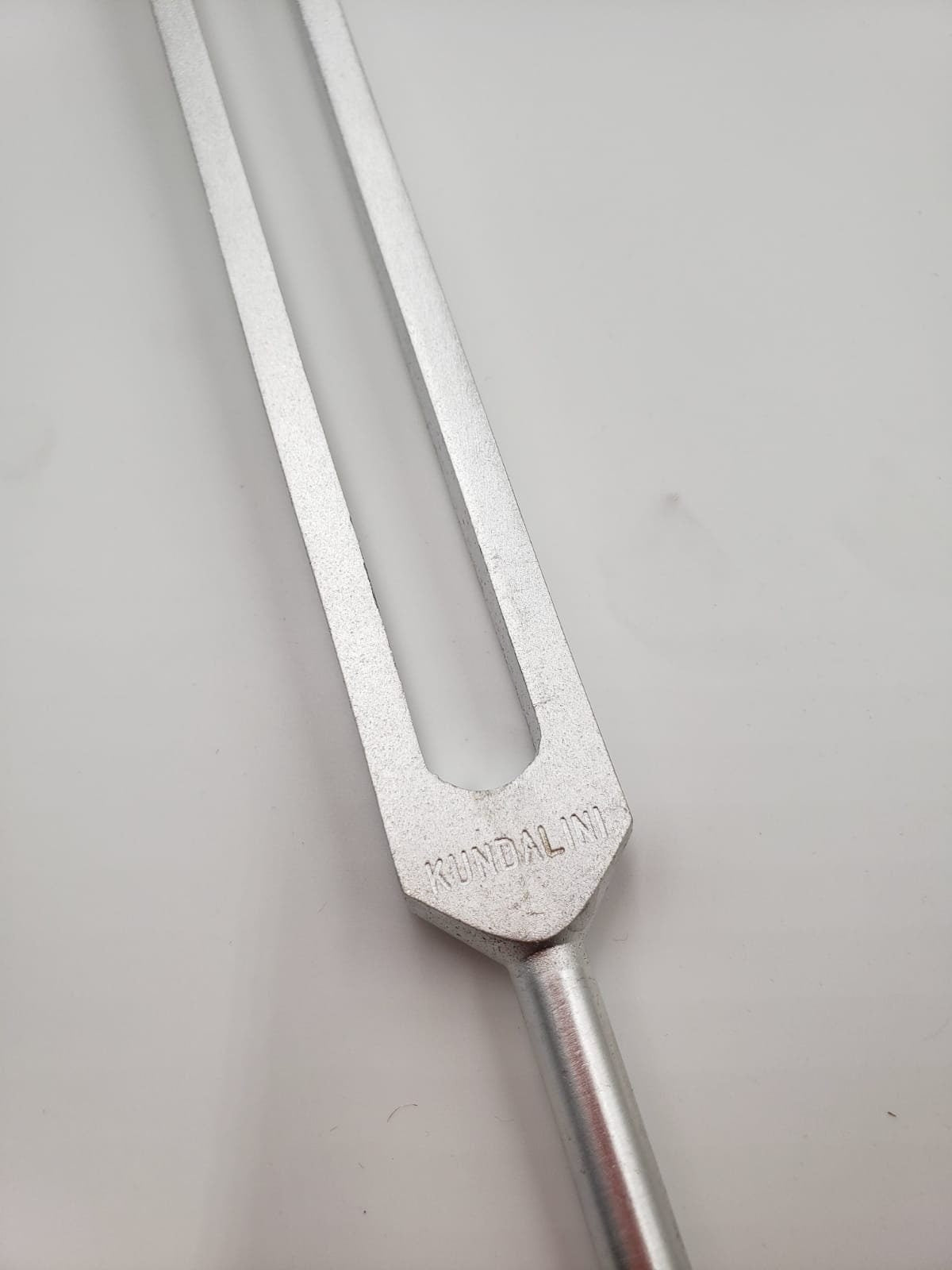 Metal tuning fork with parallel prongs for Kundalini Healing and Tantric Yoga