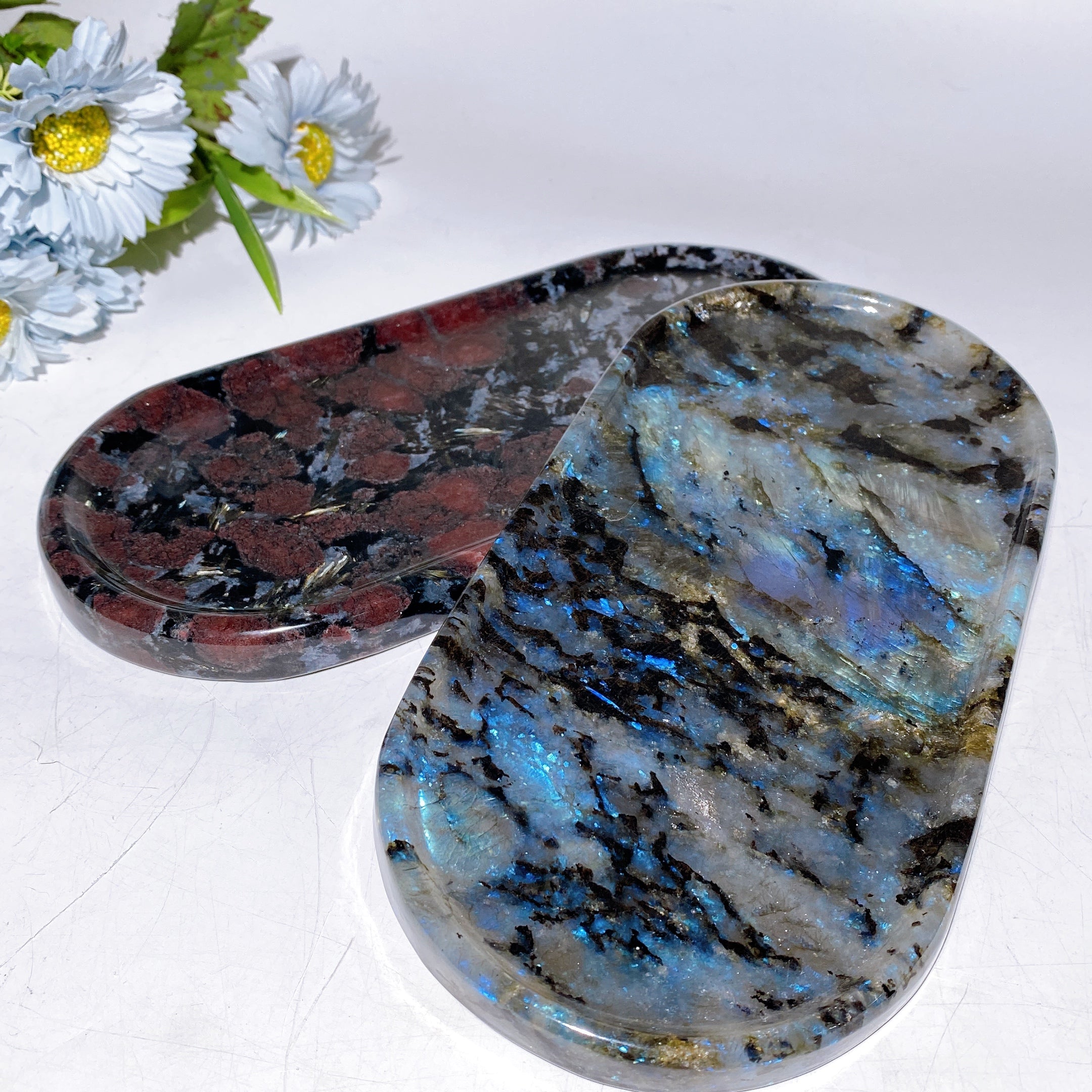 Labradorite & Astrophyllite Crystal Plate Carving 12-25 cm