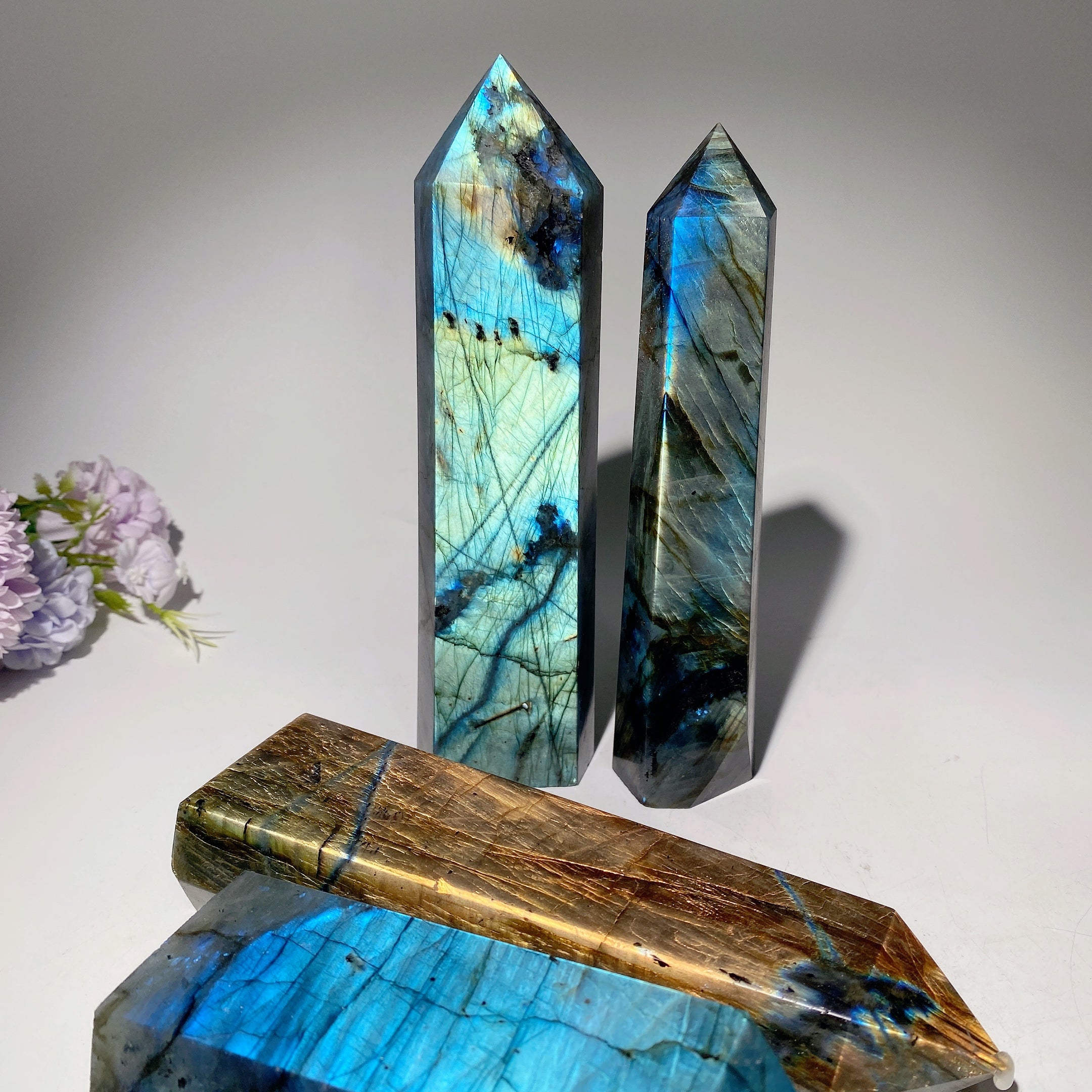 Labradorite Crystal Tower 12-30cm Healing Point
