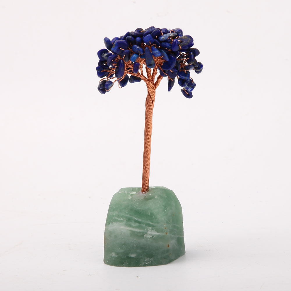 Lapis Crystal Tree with Natural Gemstone Base 12cm