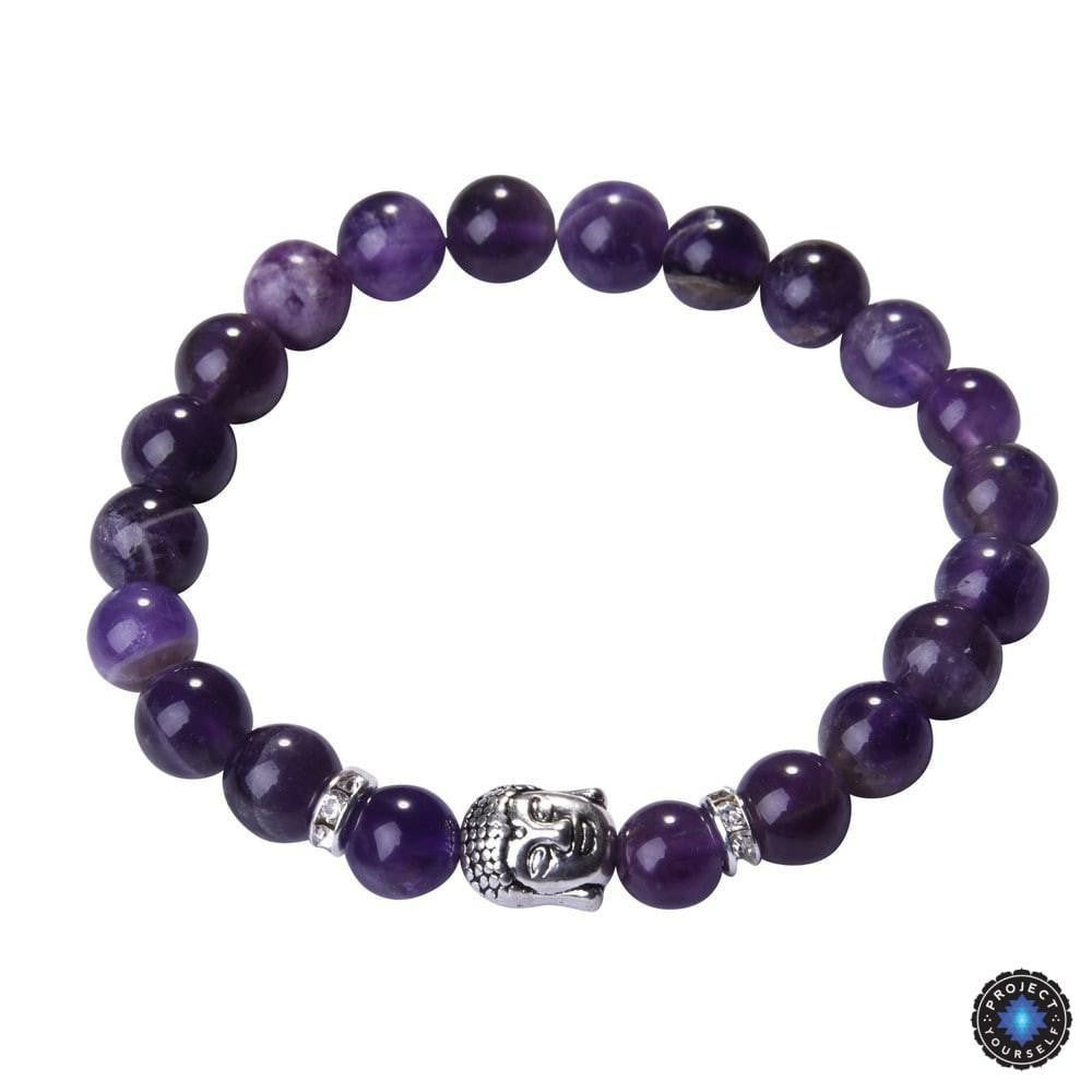 Bracelet Bouddha en lapis-lazuli avec breloque en argent