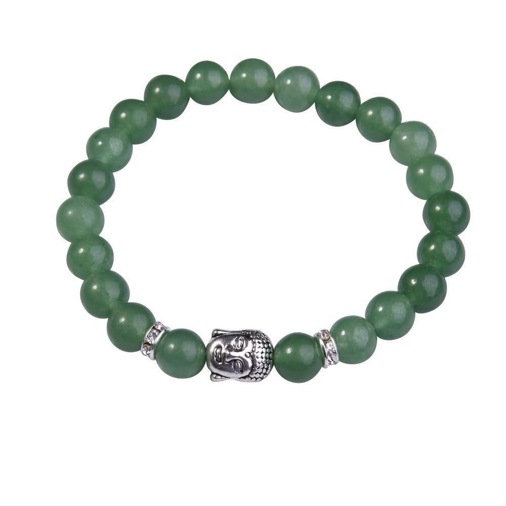 Bracelet Bouddha en lapis-lazuli avec breloque en argent