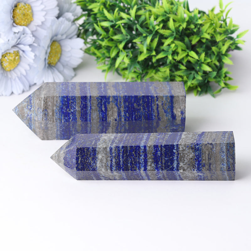 Tour de cristal de lapis-lazuli de 5 à 9 pouces