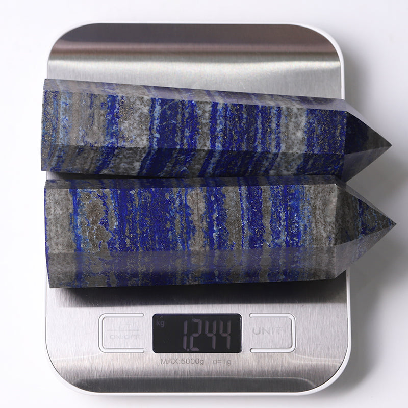 Tour de cristal de lapis-lazuli de 5 à 9 pouces
