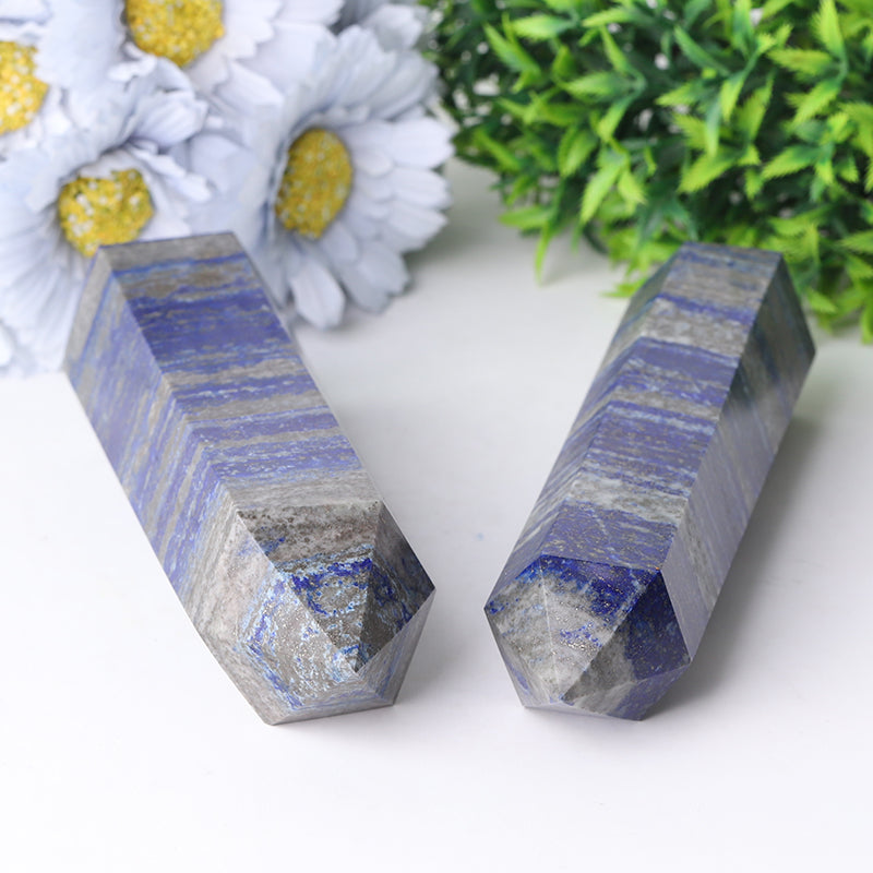 Tour de cristal de lapis-lazuli de 5 à 9 pouces