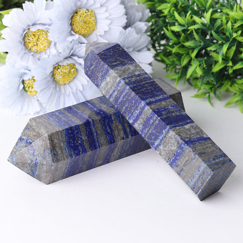 Tour de cristal de lapis-lazuli de 5 à 9 pouces