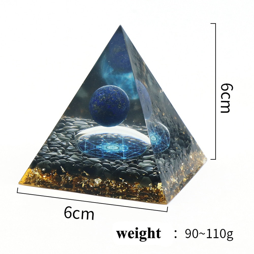 Pyramide d'orgone en lapis-lazuli