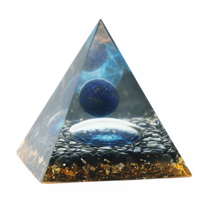 Pyramide d'orgone en lapis-lazuli