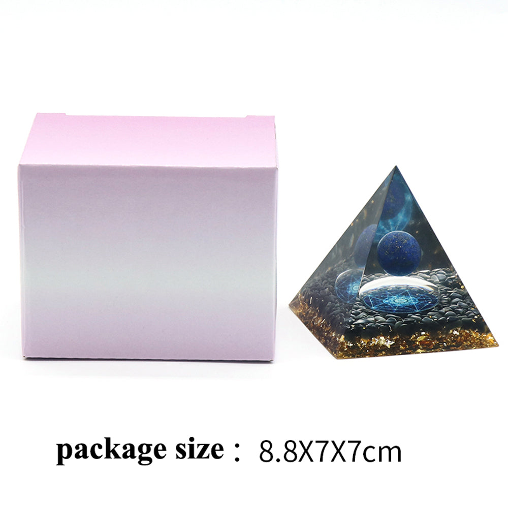 Pyramide d'orgone en lapis-lazuli