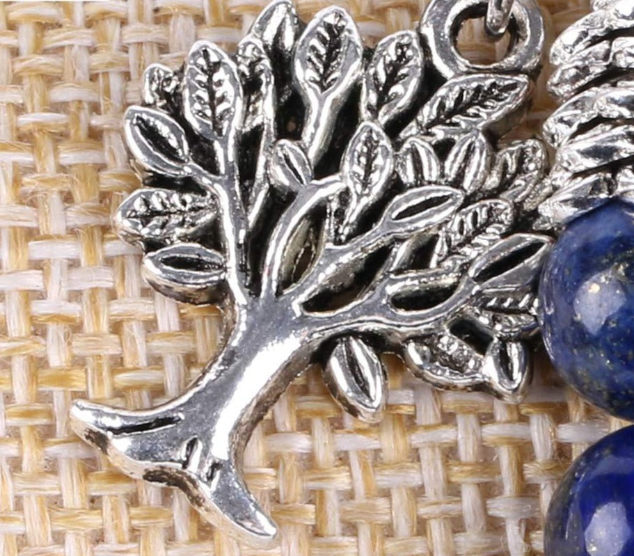 Bracelet extensible Sagesse en lapis-lazuli