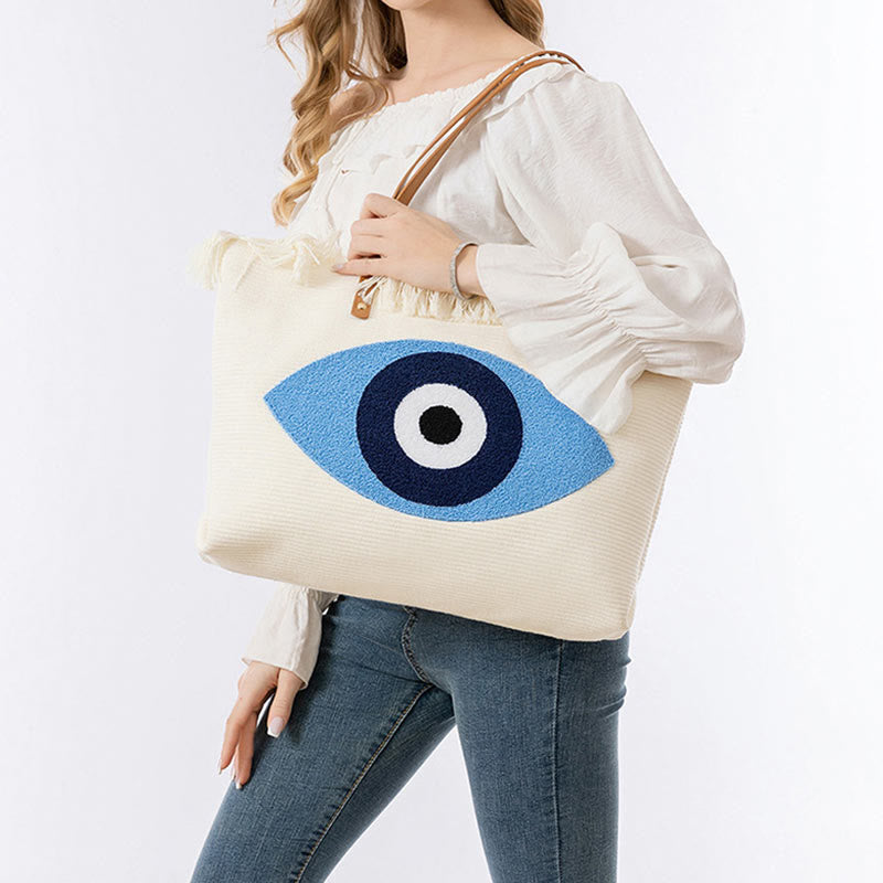 Sac fourre-tout en toile de grande capacité pour la protection contre le mauvais œil