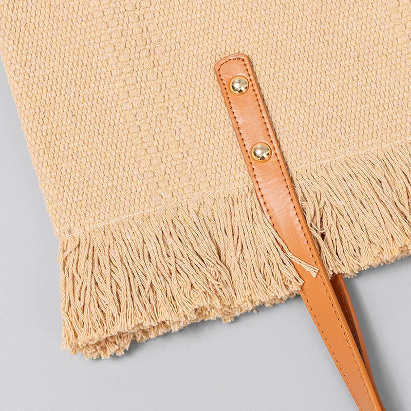 Sac fourre-tout en toile grande capacité avec pompon | Spiritual Accessories