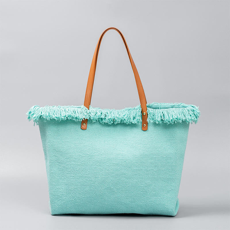 Sac fourre-tout en toile grande capacité avec pompon | Spiritual Accessories