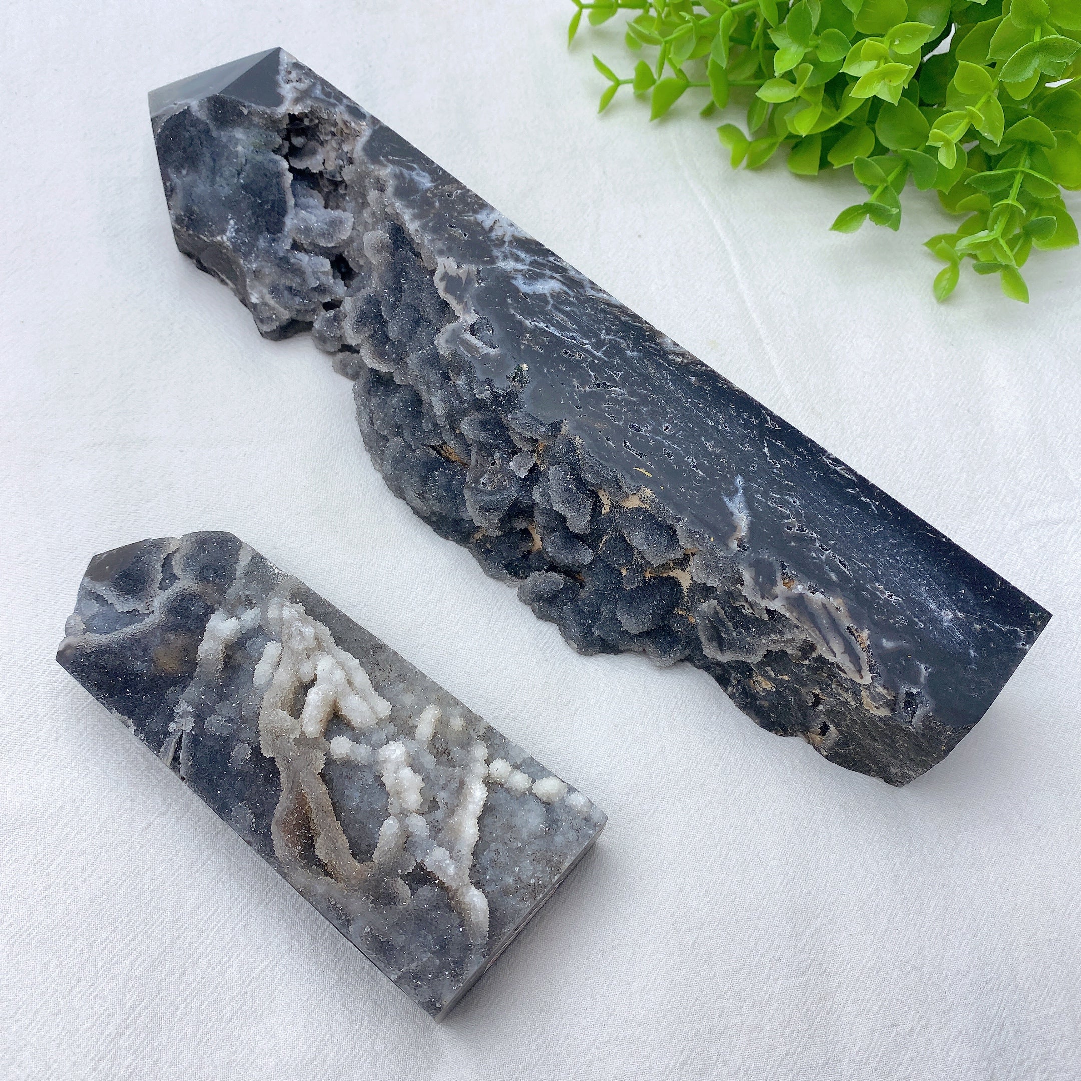 Large Druzy Zinc Crystal Tower 5.5" to 12" for Healing