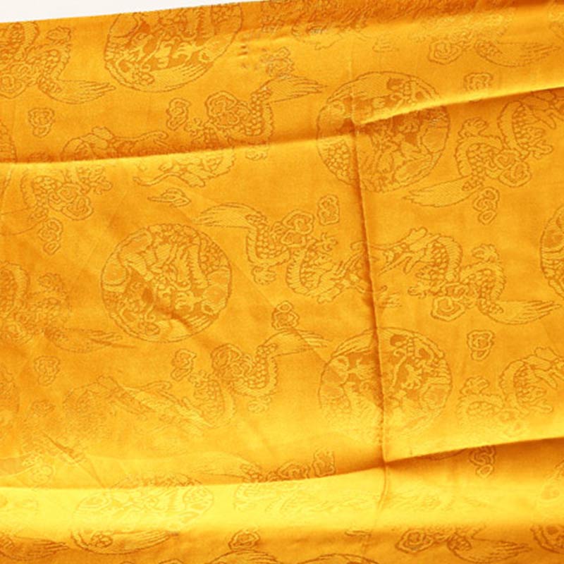 Grande décoration tibétaine Khata avec motif dragon et phénix