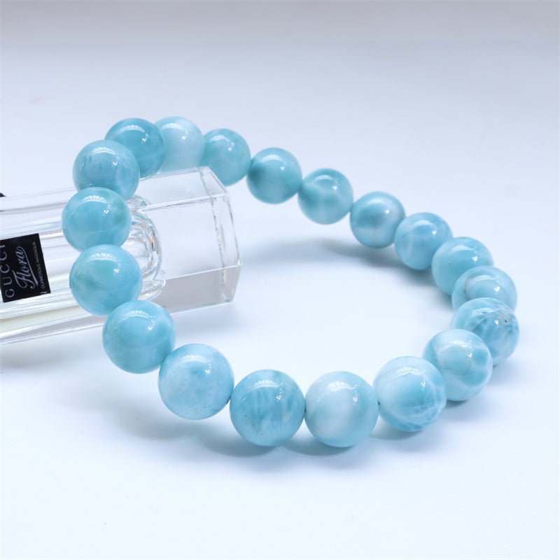 Bracelet Larimar Sagesse Confiance 8 mm Pierre Naturelle