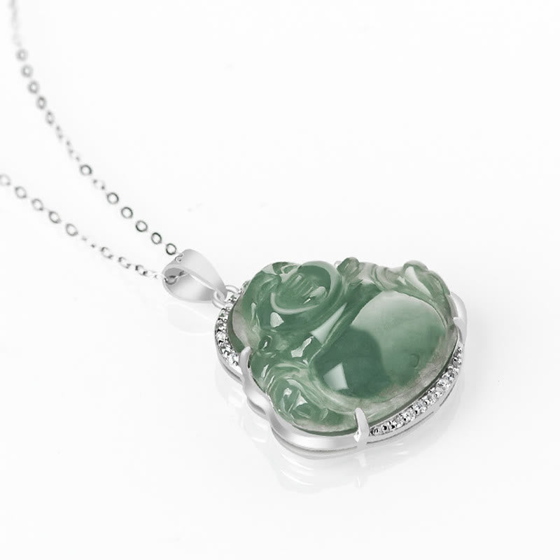 Collier en jade Bouddha rieur pour la chance et la prospérité | Sons de guérison