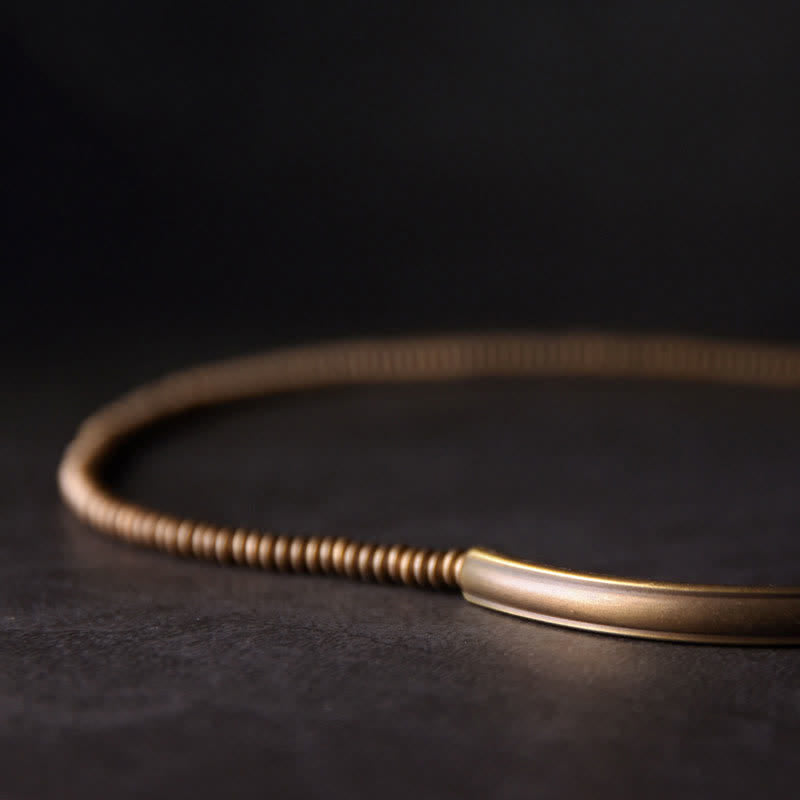 Bracelet de soutien spirituel unisexe en cuivre et pierre de lave