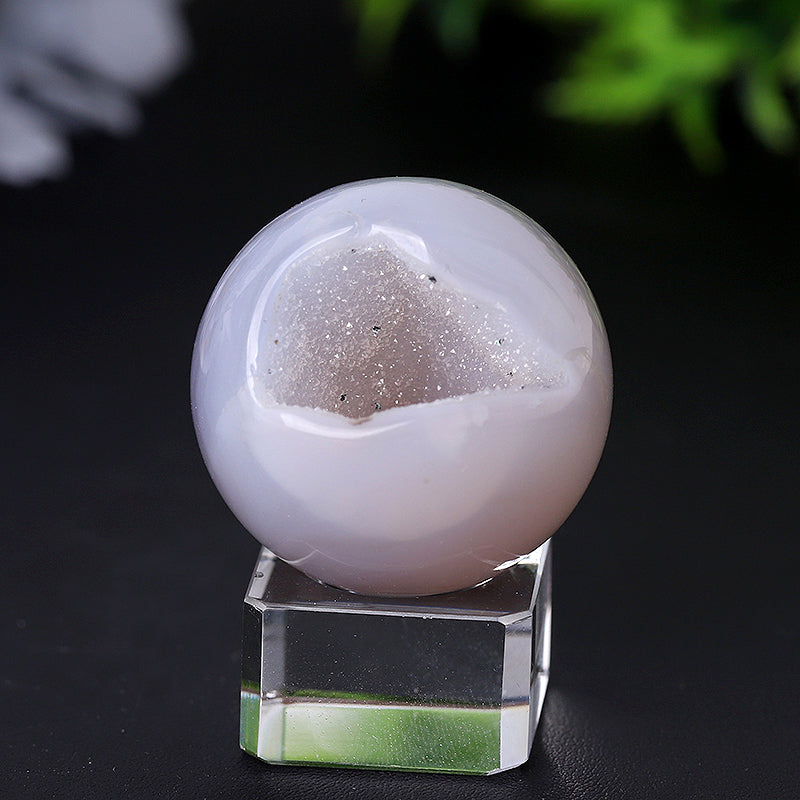 Lavender Druzy Agate Crystal Sphere 1.2-4 inch Healing Globe