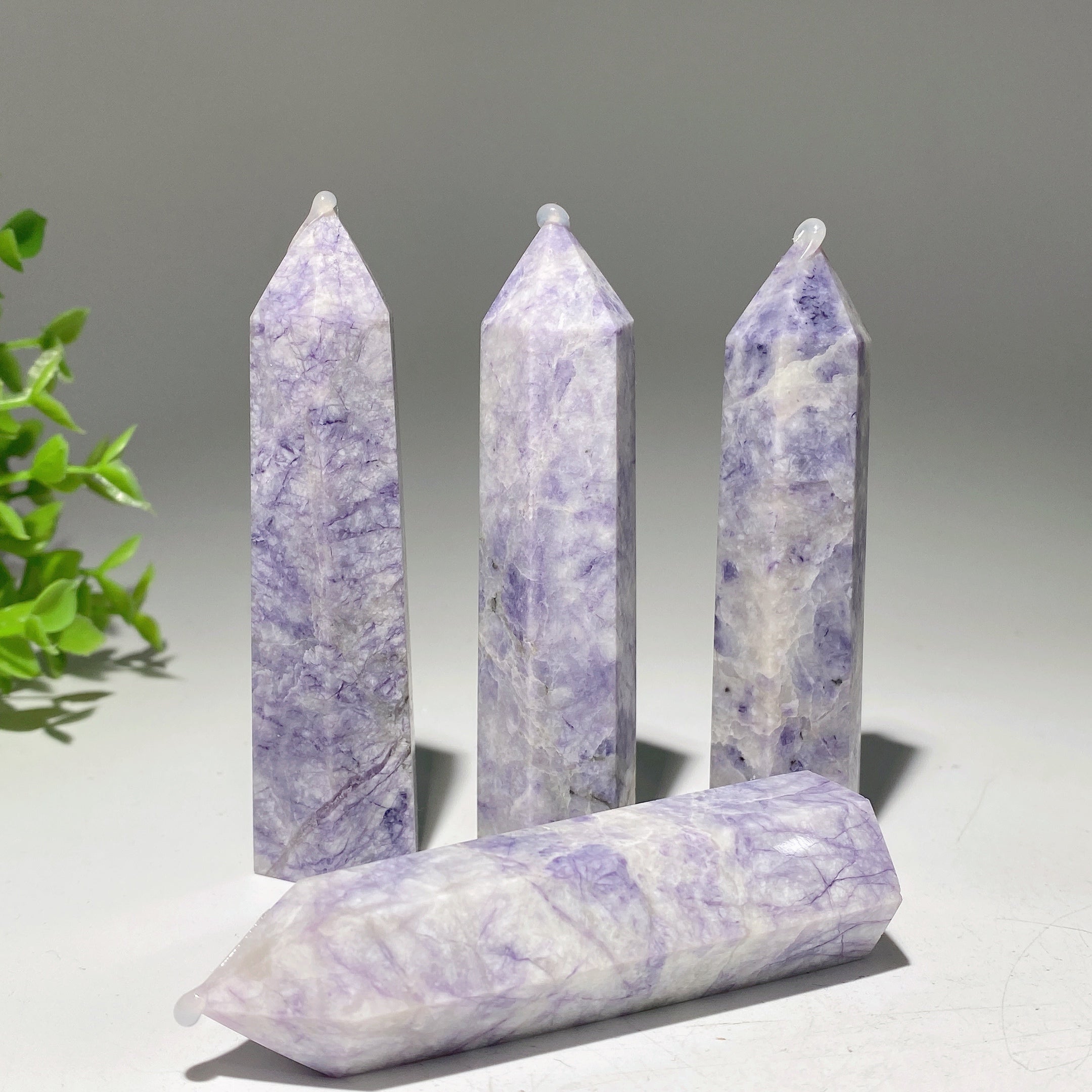 Lavender Jasper Crystal Point 3.3-3.8 Inch Healing Stone
