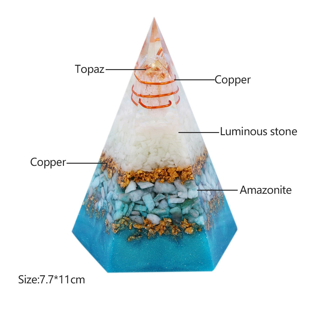 Pyramide d'orgone Lumière d'espoir
