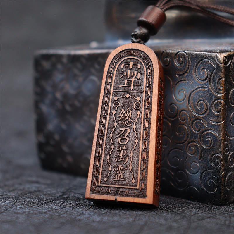 Collier de protection spirituelle en bois de jujubier frappé par la foudre