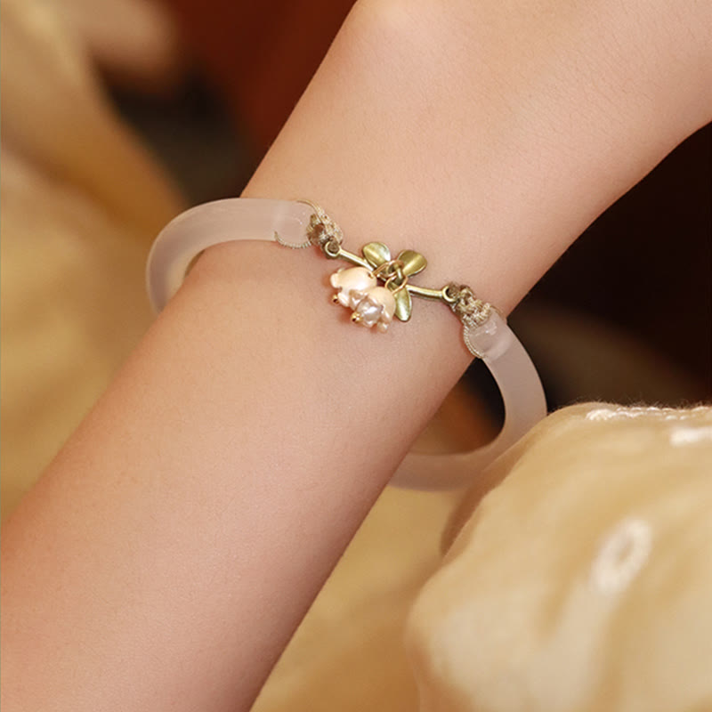 Bracelet jonc de force spirituelle Muguet