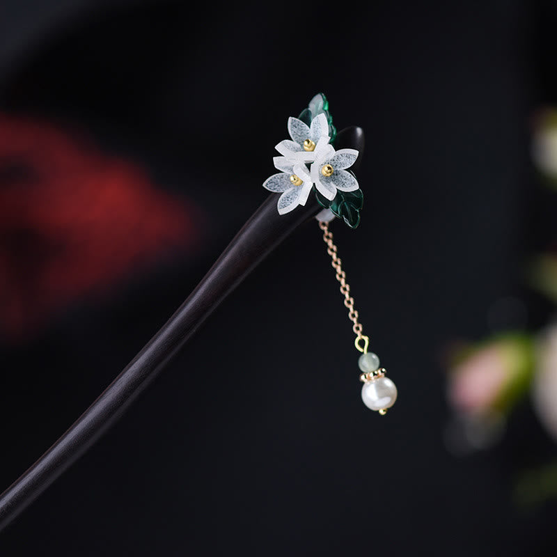 Épingle à cheveux en bois de muguet | Accessoire traditionnel chinois