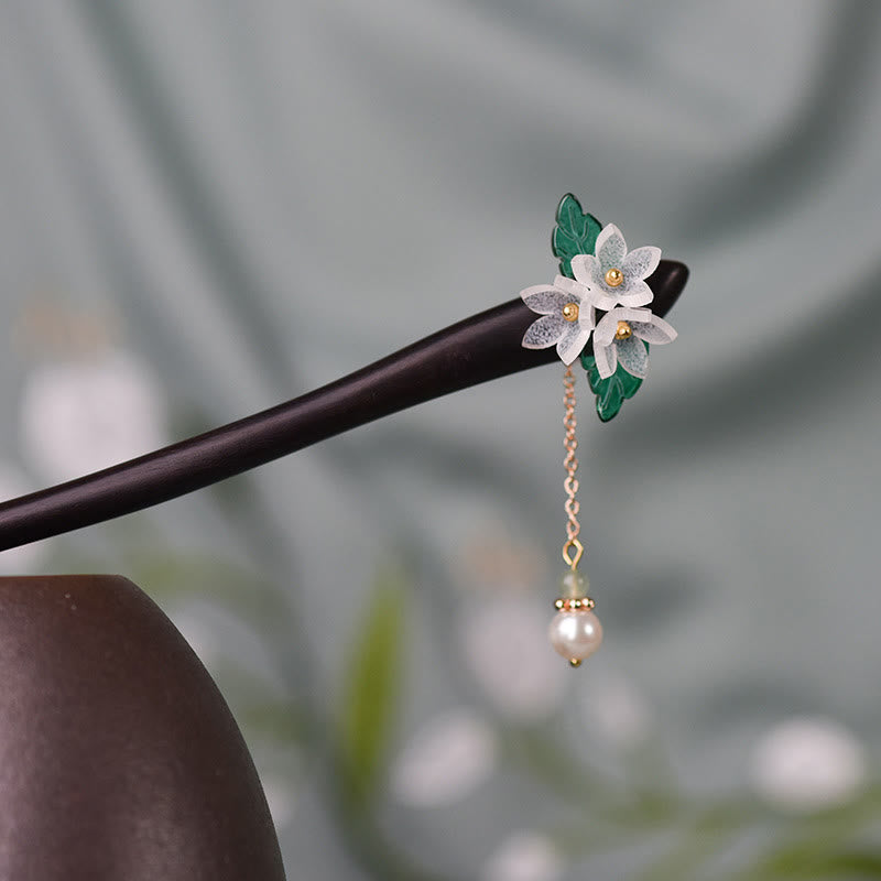 Épingle à cheveux en bois de muguet | Accessoire traditionnel chinois