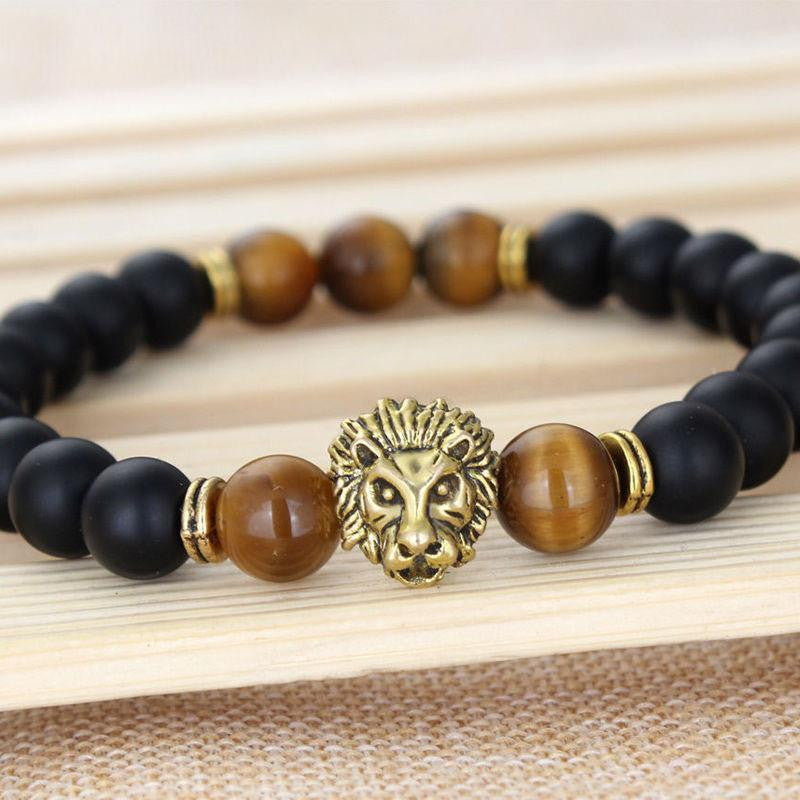 Bracelet Force du Lion avec Agate et Onyx
