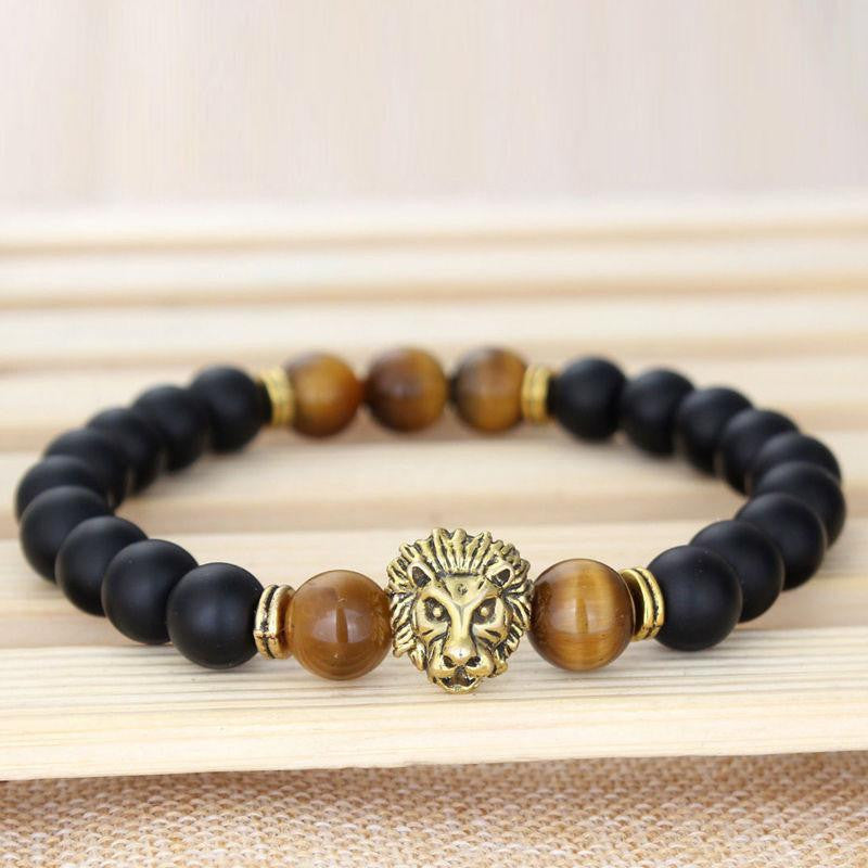 Bracelet Force du Lion avec Agate et Onyx