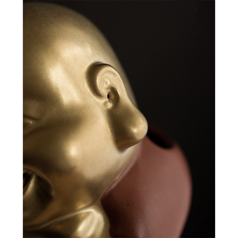 Brûleur d'encens en céramique Petit Bouddha pour la guérison et la méditation