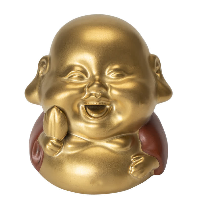 Brûleur d'encens en céramique Petit Bouddha pour la guérison et la méditation
