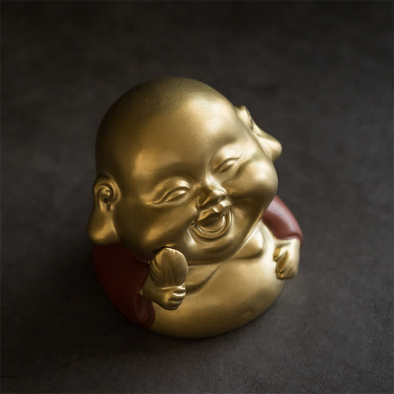 Brûleur d'encens en céramique Petit Bouddha pour la guérison et la méditation