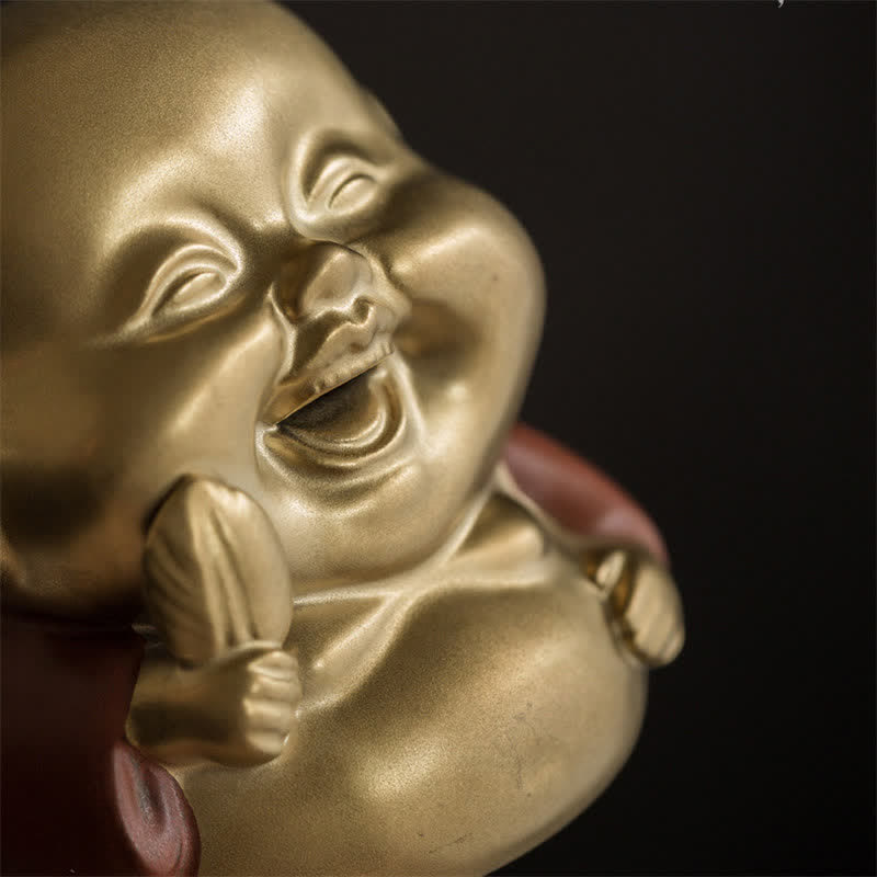 Brûleur d'encens en céramique Petit Bouddha pour la guérison et la méditation
