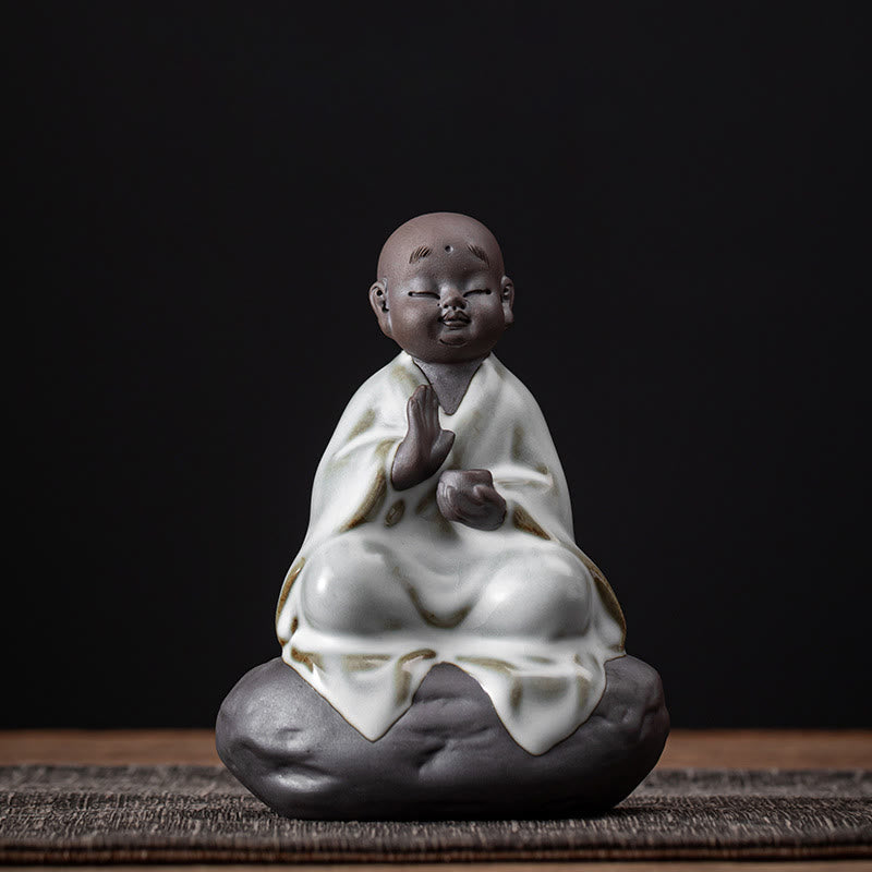 Passoire à thé en céramique Petit Moine Zen | Statue de Bouddha en méditation