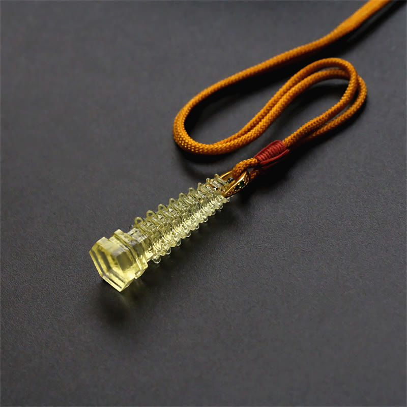 Collier spirituel de la pagode antique de Liuli pour la sagesse