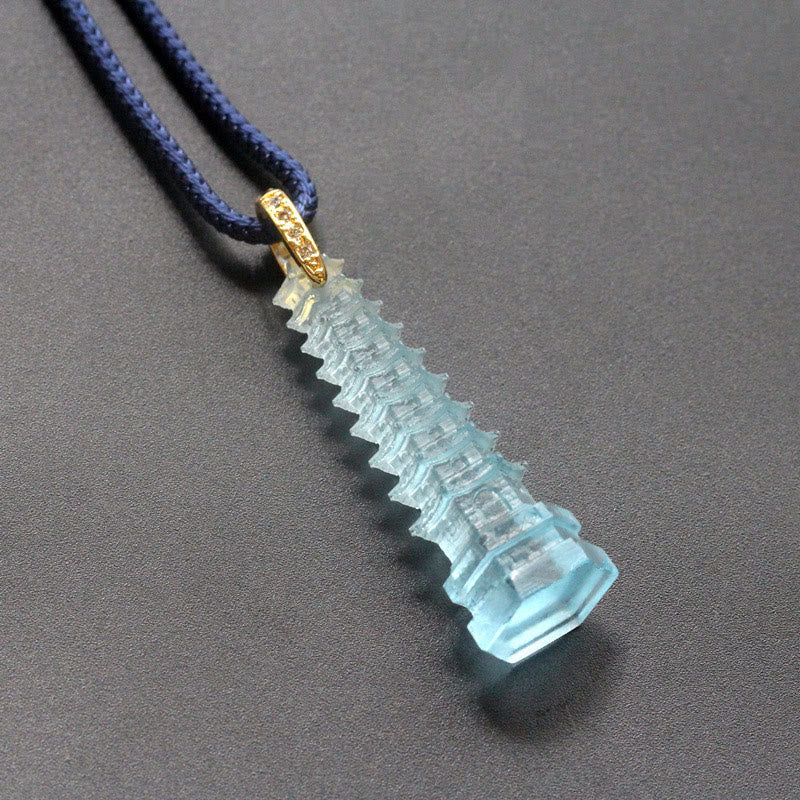 Collier spirituel de la pagode antique de Liuli pour la sagesse