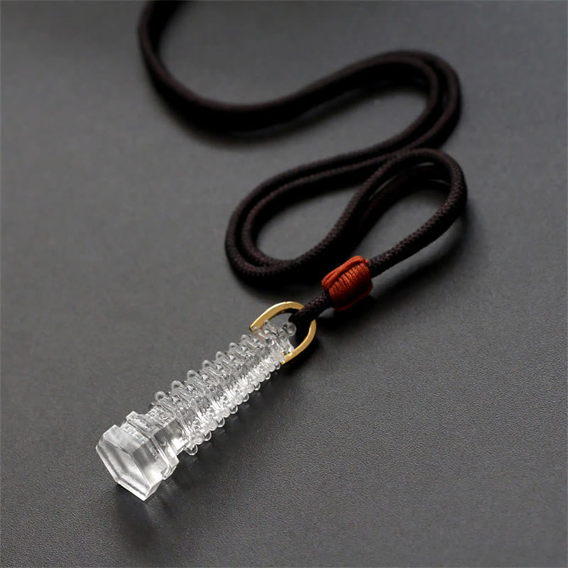 Collier spirituel de la pagode antique de Liuli pour la sagesse