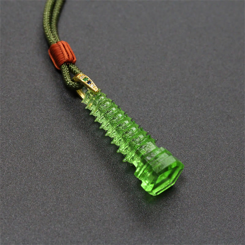 Collier spirituel de la pagode antique de Liuli pour la sagesse