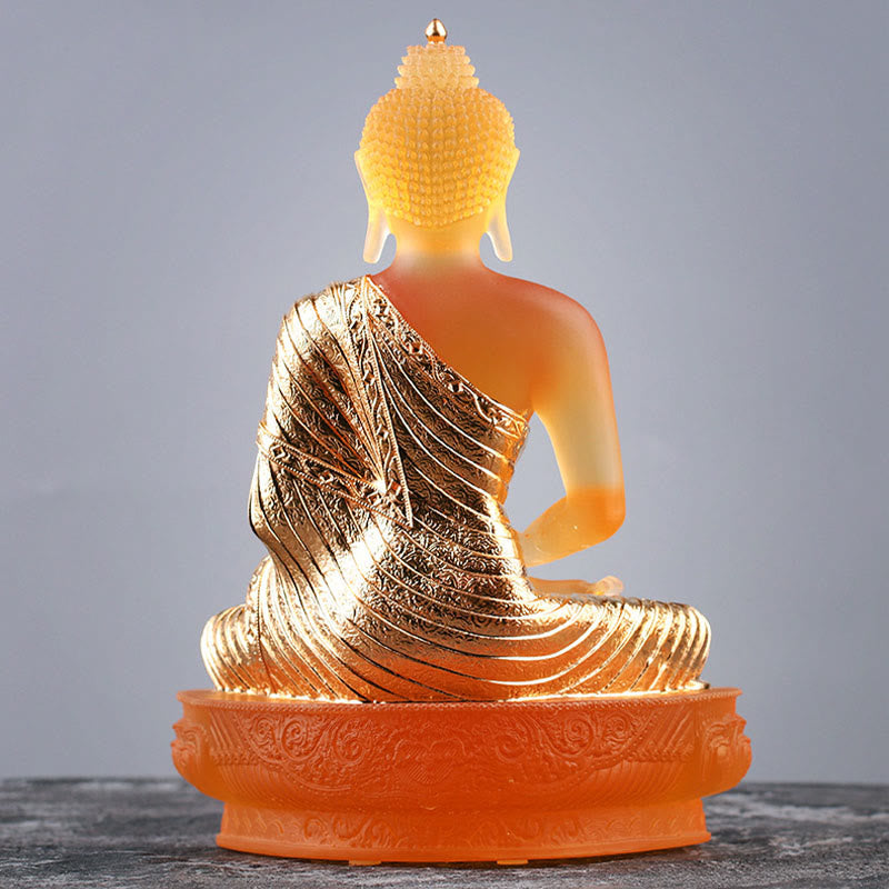 Statue de Bouddha Liuli Figurine de sérénité 15 cm Art Feng Shui